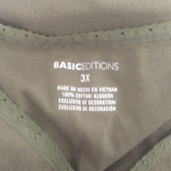 Basic Editions • Lace Trimmed Tank - Picture 7 of 7